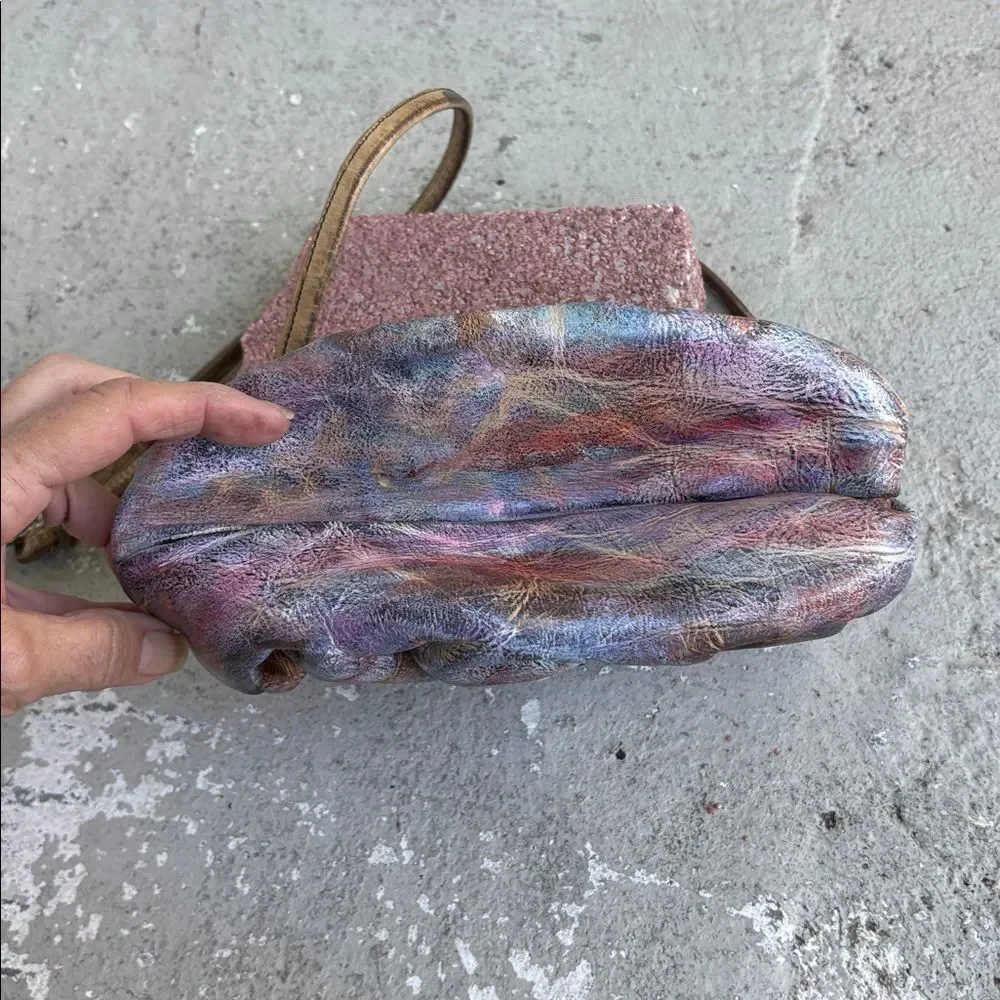 Vintage Jane Yoo handpainted wearable art Crossbody